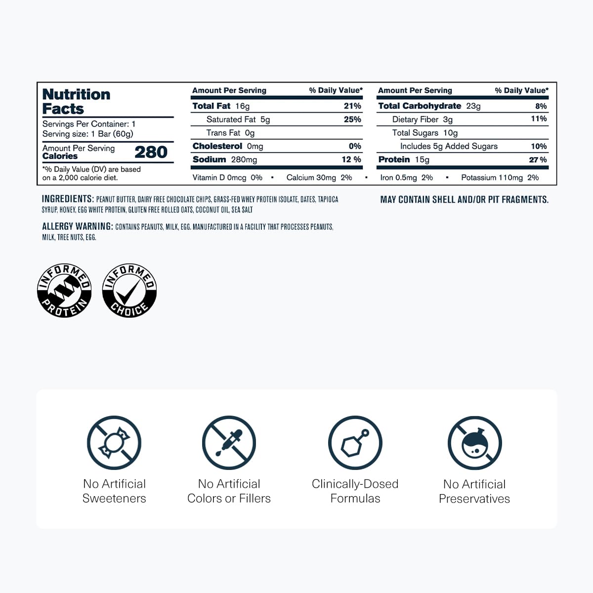Protein+ Bar ingredients featuring nuts and dates for real-food energy