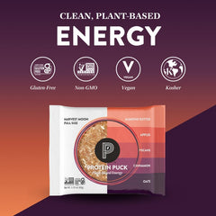 Protein Puck bar crumbled over oatmeal for a hearty breakfast.