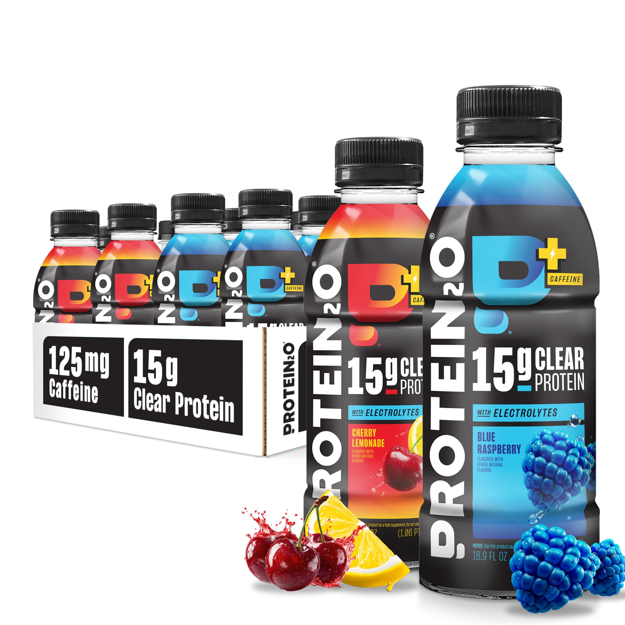 Protein2o blue raspberry bottle for refreshing hydration and protein delivery