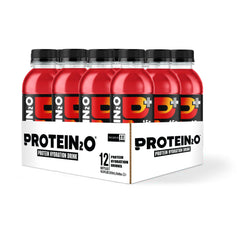 Protein2o Cherry Lemonade label close-up highlights 15g protein per bottle.