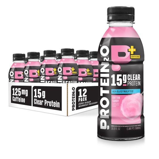 Protein2o clear protein water bottle provides refreshing hydration with 15g whey protein.