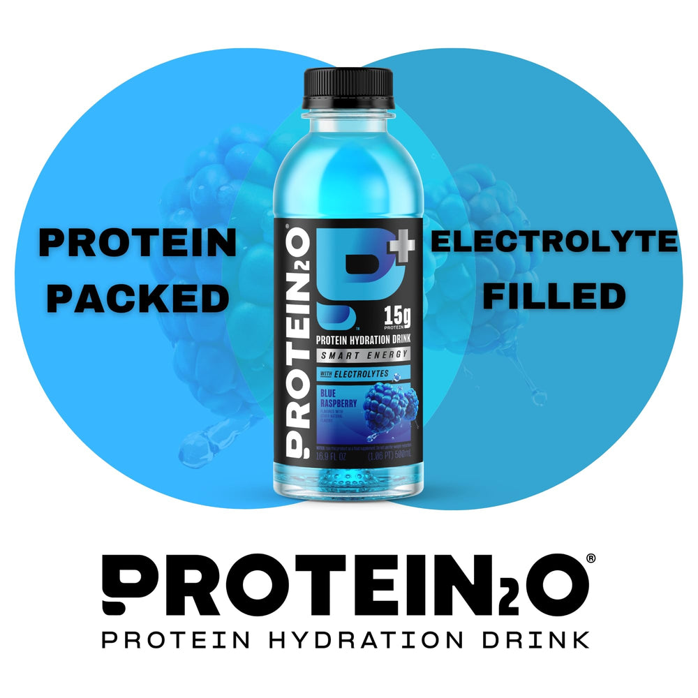 Protein2o nutrition label close-up showing electrolytes and caffeine content