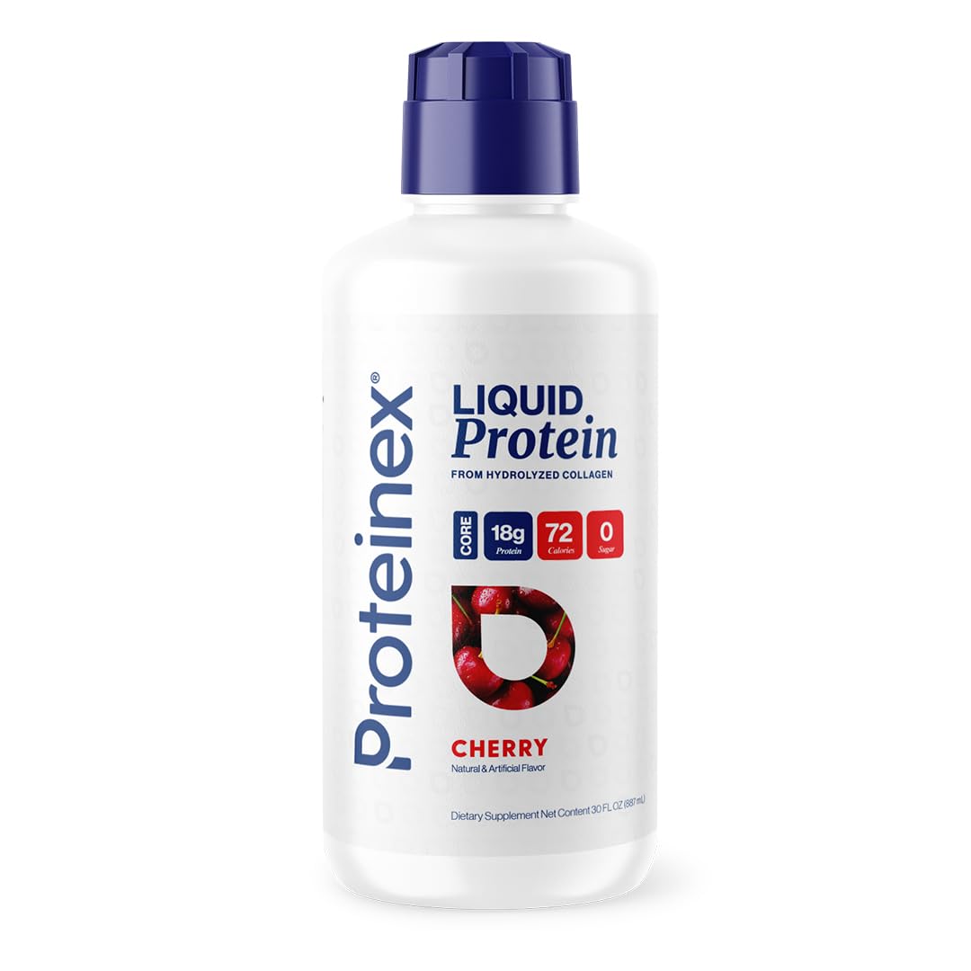 Proteinex Core liquid hydrolyzed bottle being poured for fast absorption after workouts.