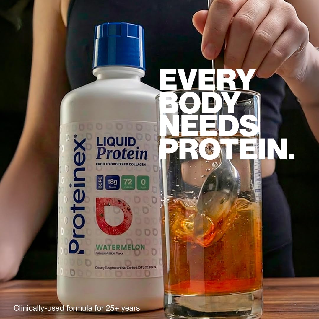 Proteinex Core ready-to-drink bottle on countertop ideal for on-the-go.
