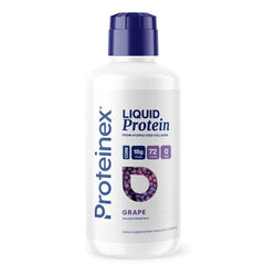 Proteinex liquid collagen bottle highlighting hydrolyzed formula for fast absorption.