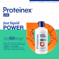 Proteinex ready-to-drink collagen glass showing convenient consumption.