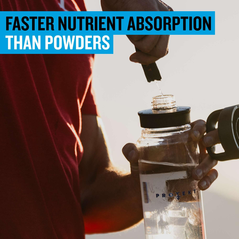 PROTEKT athlete-crafted hydration packets designed for peak performance