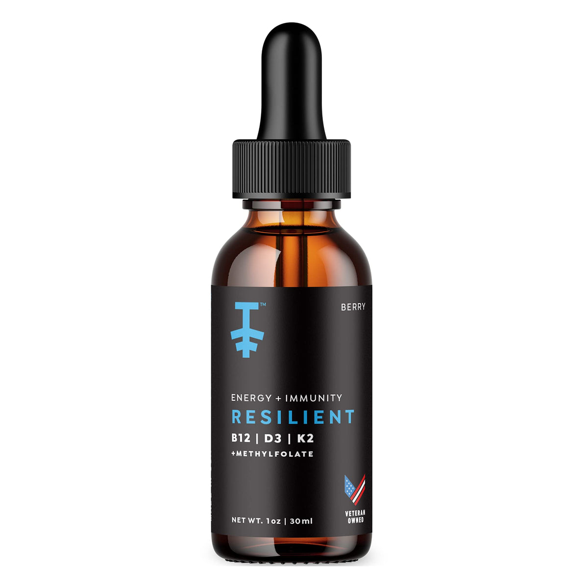 PROTEKT Resilient bottle closeup showing convenient daily drops for energy support.