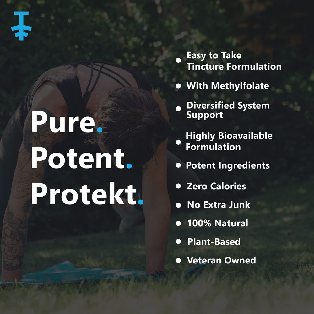 PROTEKT Resilient methylfolate emphasis in bottle for absorption.