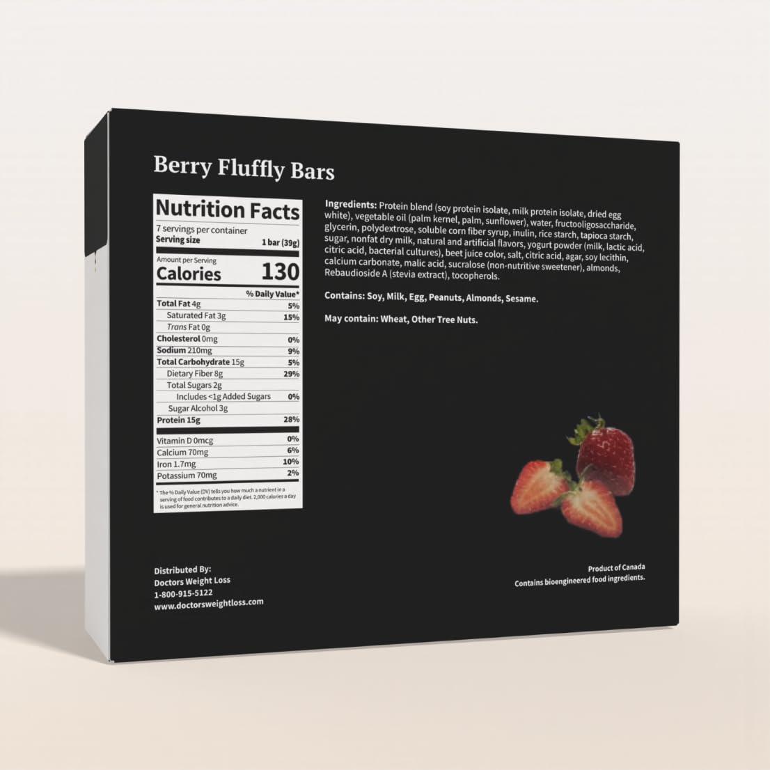 ProtiWise Berry Fluffy Bar close-up shows creamy texture ideal for cravings.