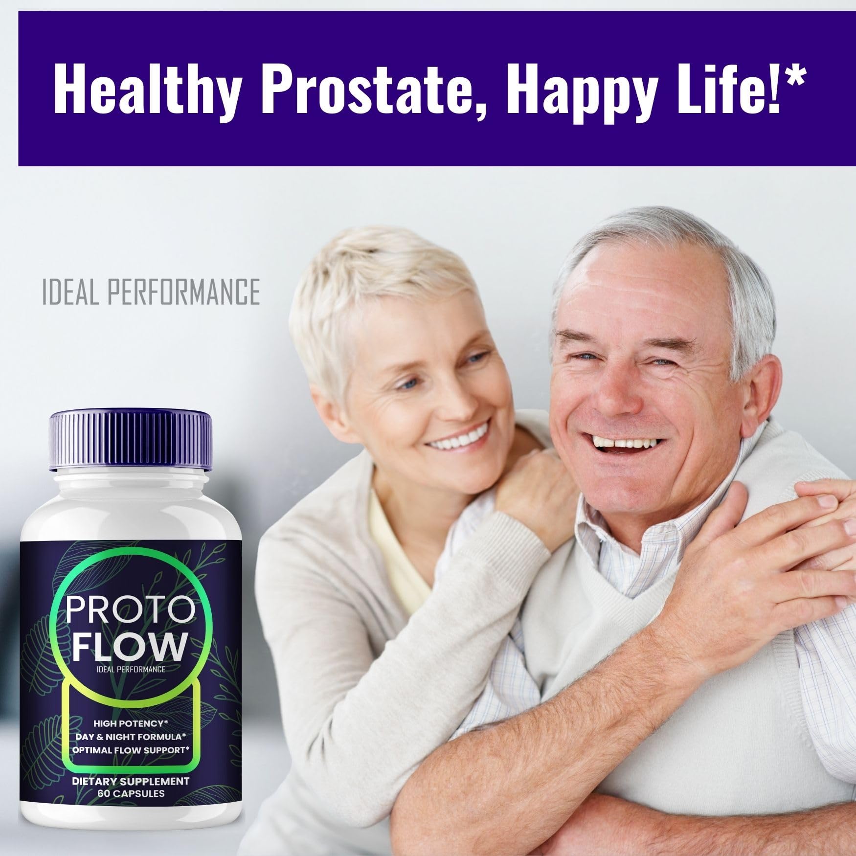 Proto Flow natural formula ingredients visual suggesting plant-based blend