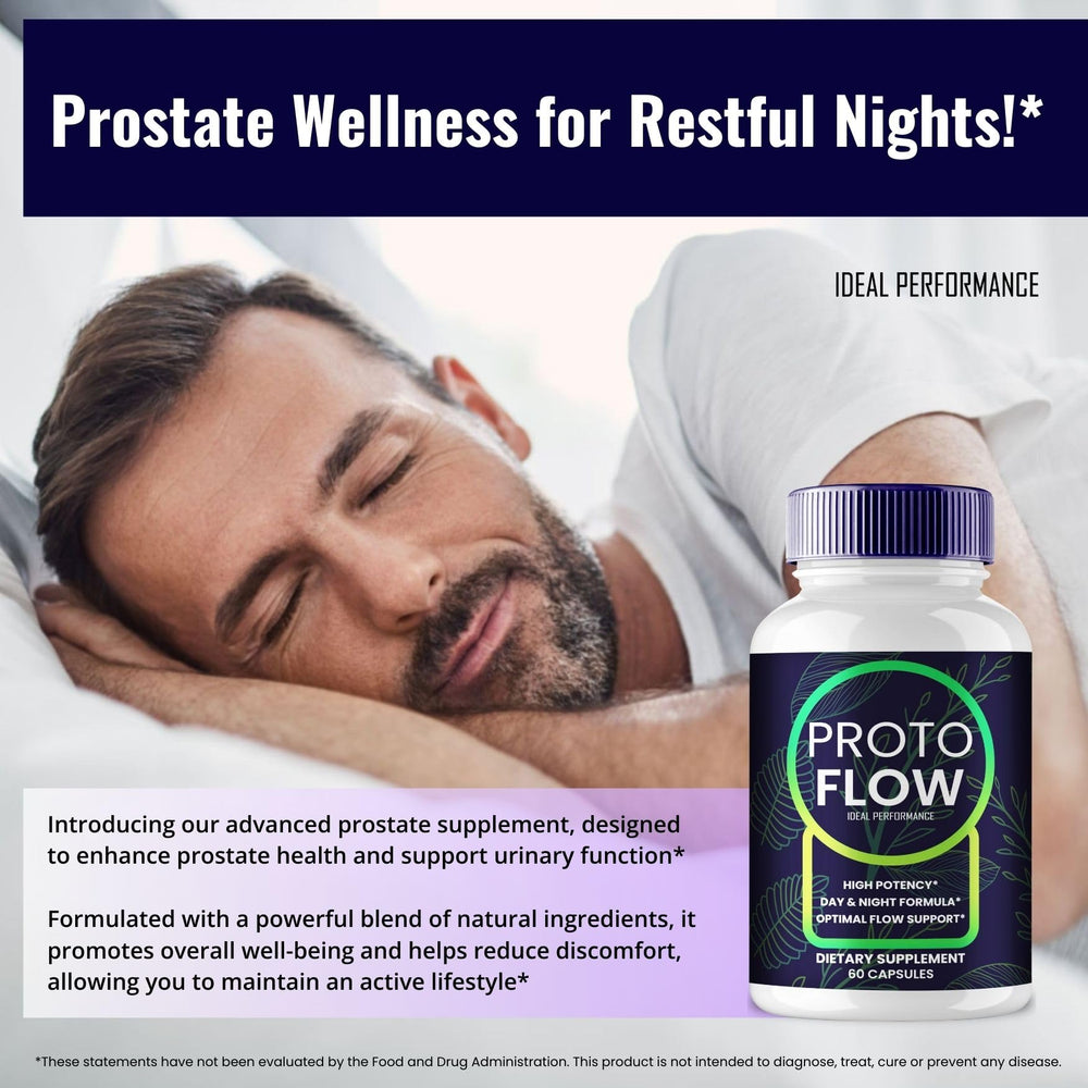 Proto Flow Prostate health Men pills pack signaling user use and packaging