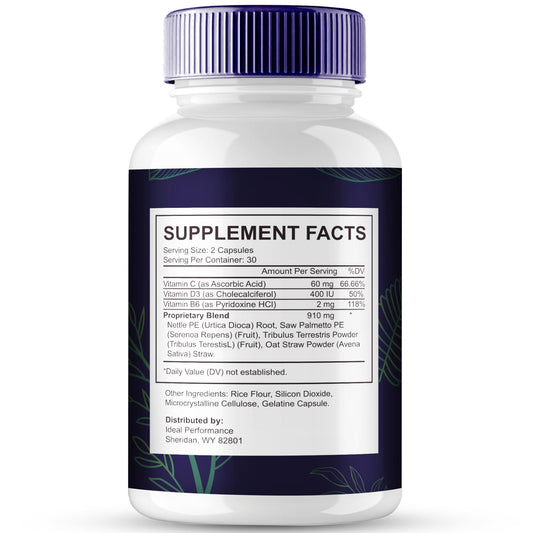 Proto Flow prostate support pills bottle on shelf for easy daily use