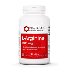 Protocol for Life Balance L-Arginine bottle front showing the product stance and dosage context