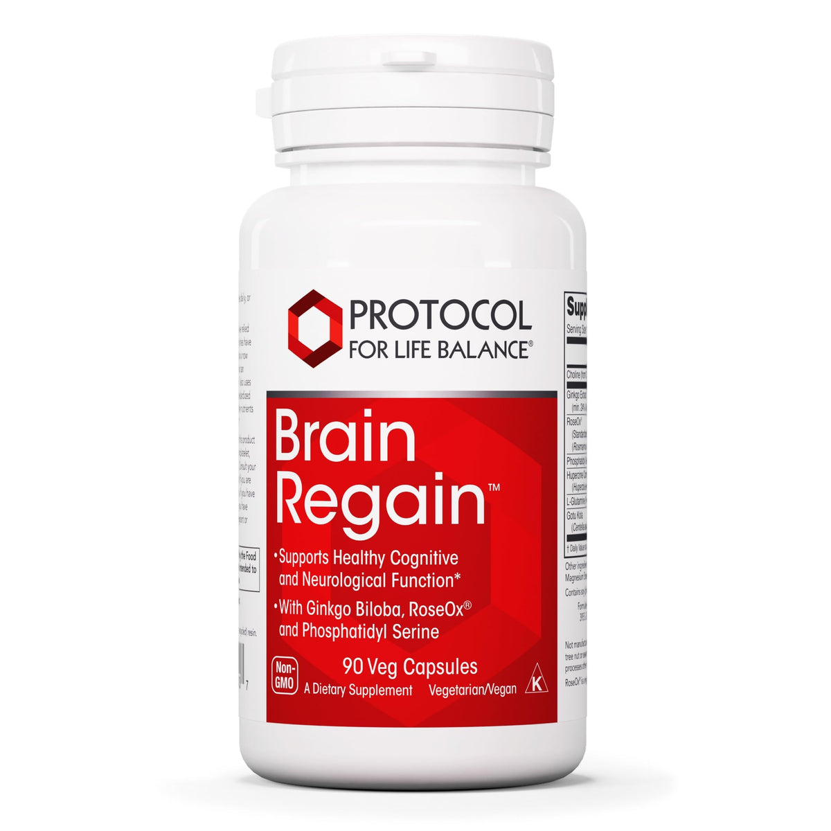 Protocol for Life Balance Brain Regain bottle front may support daily focus.
