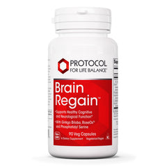 Protocol for Life Balance Brain Regain bottle front may support daily focus.