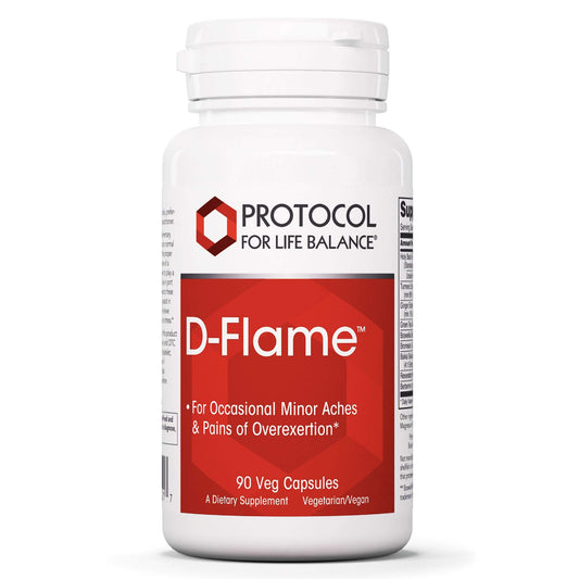 D-Flame bottle front by Protocol For Life Balance supports daily joint health