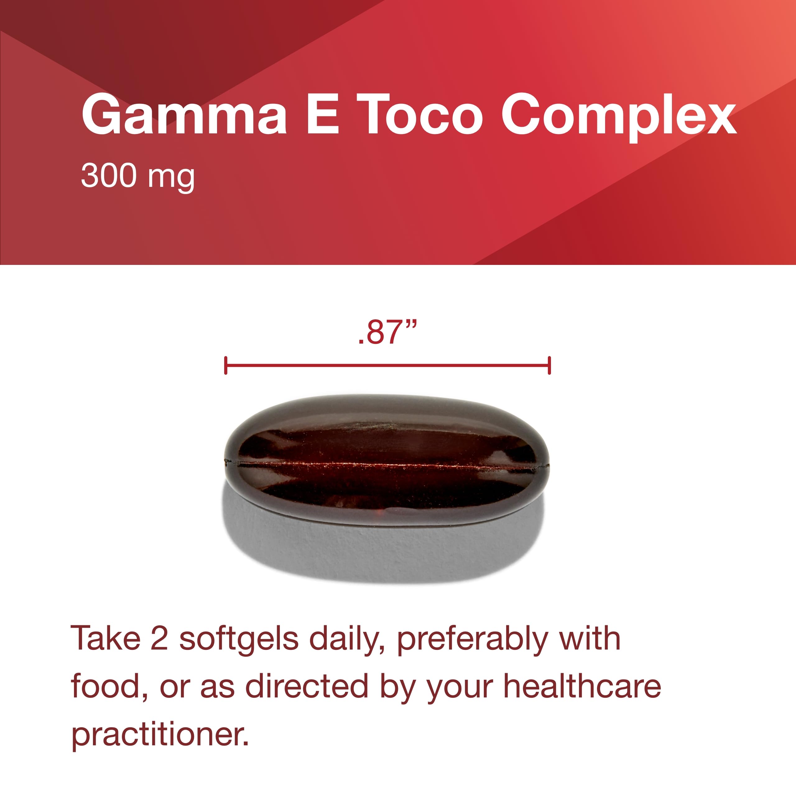 PROTOCOL FOR LIFE BALANCE Gamma E Toco Complex close-up of softgel texture