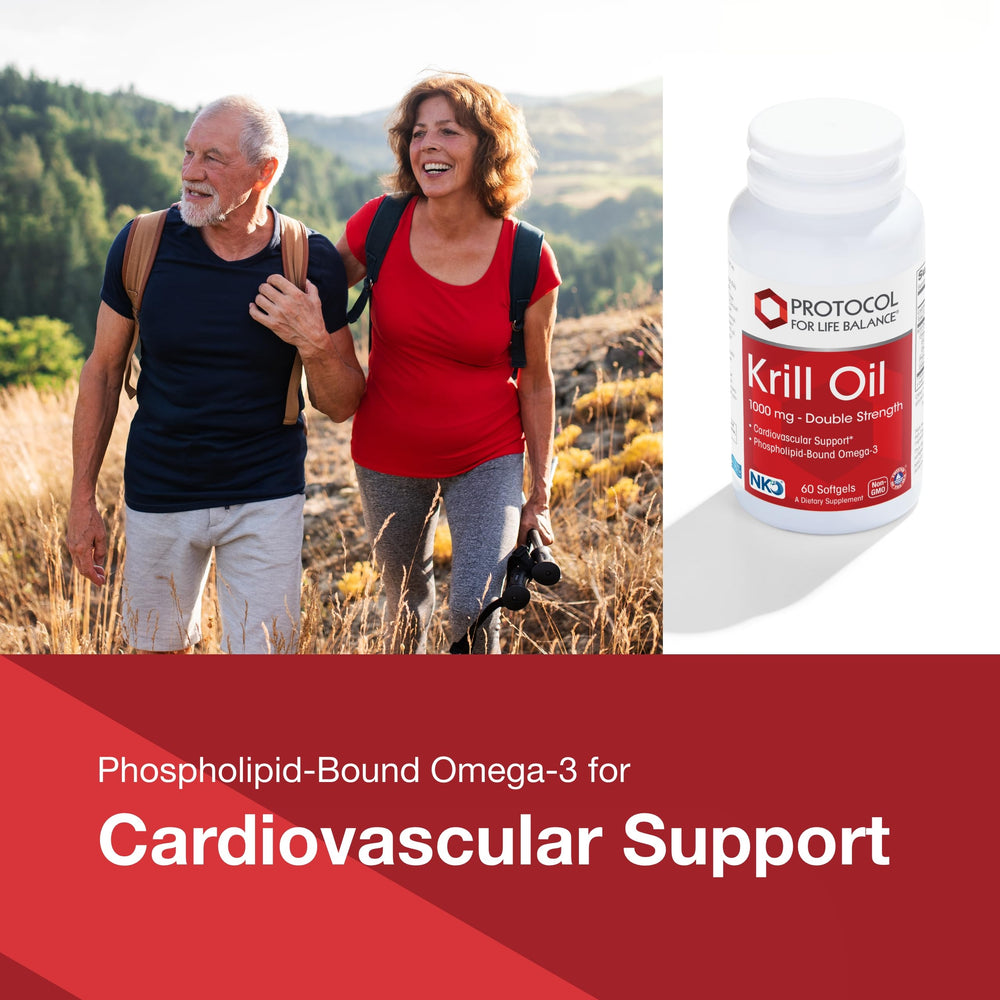 PROTOCOL FOR LIFE BALANCE krill oil capsule close-up, smooth softgels easy to swallow.