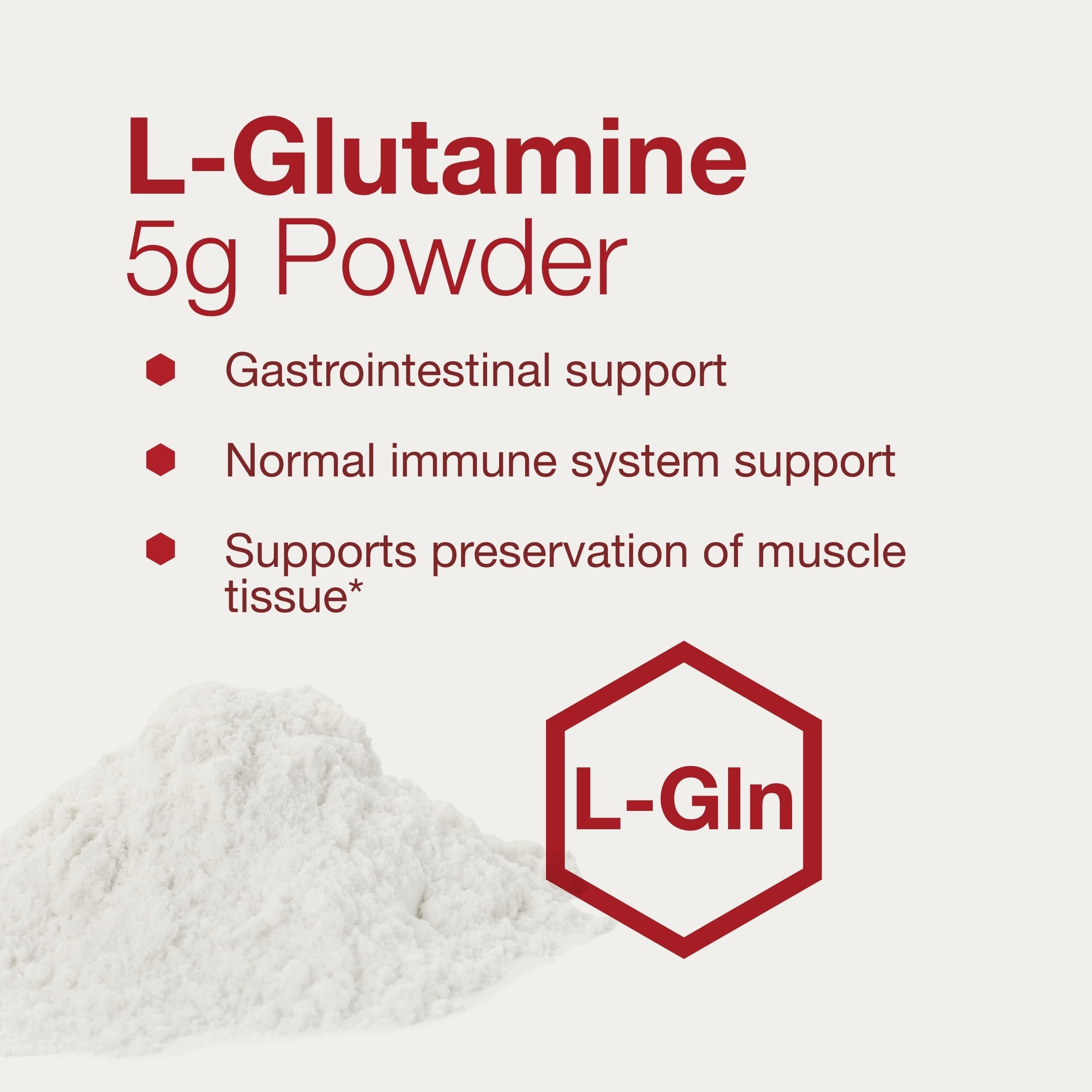 PROTOCOL FOR LIFE BALANCE L-Glutamine powder in glass with water promotes smooth mixing.