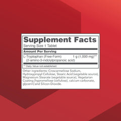 Protocol For Life Balance L-Tryptophan 1000mg tablets shown for easy supplementation