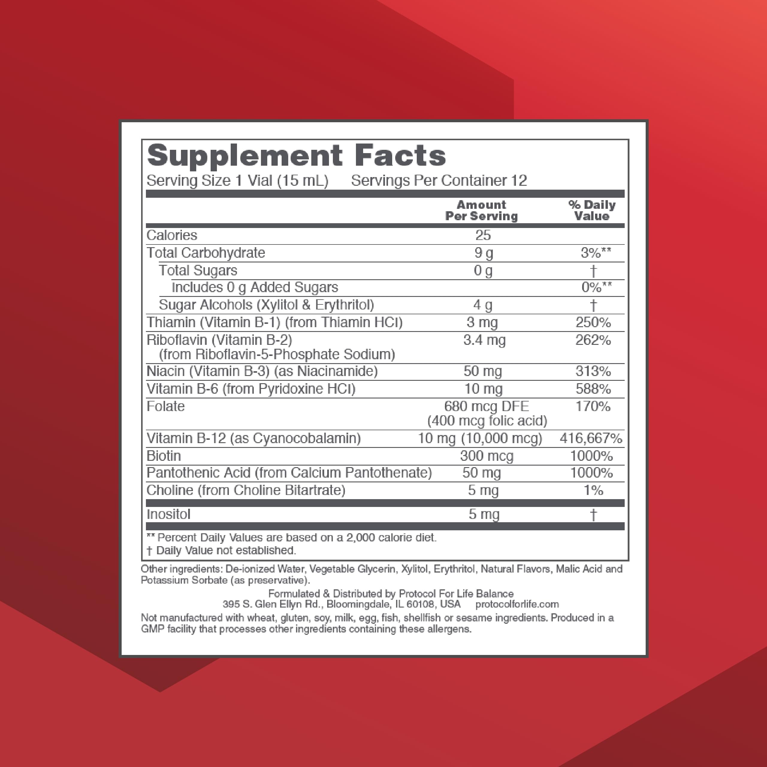PROTOCOL FOR LIFE BALANCE Nutri-Dose B-12 liquid drops for convenient daily use