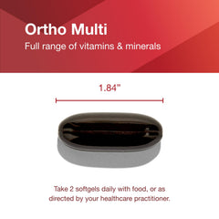Protocol For Life Balance Ortho Multi Softgels ingredients chart highlights lycopene and CoQ10.