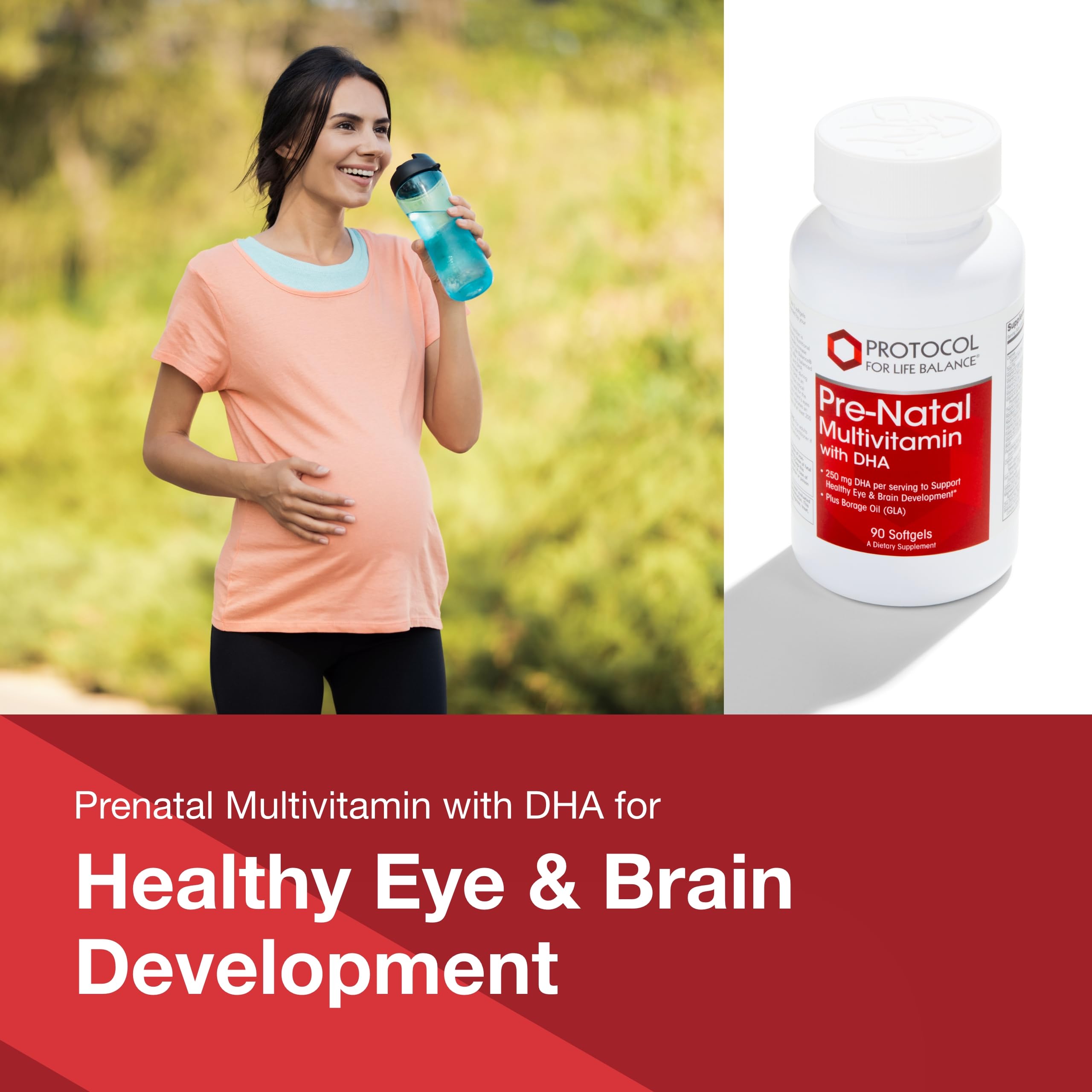 PROTOCOL FOR LIFE BALANCE softgels pack view emphasizes halal and dairy-free formulation