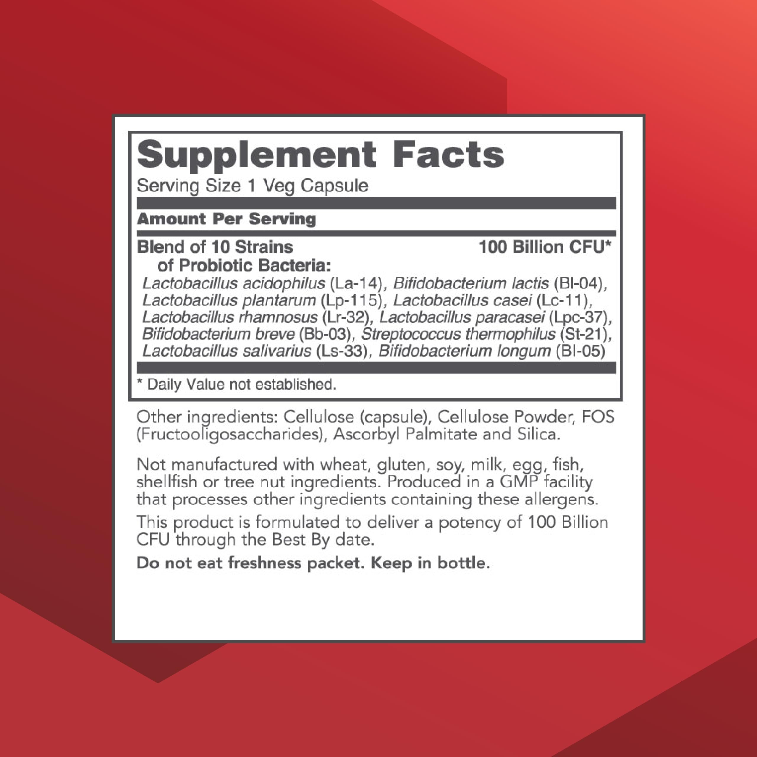 ProtoDophilus capsules closeup highlights probiotic strains for gut balance