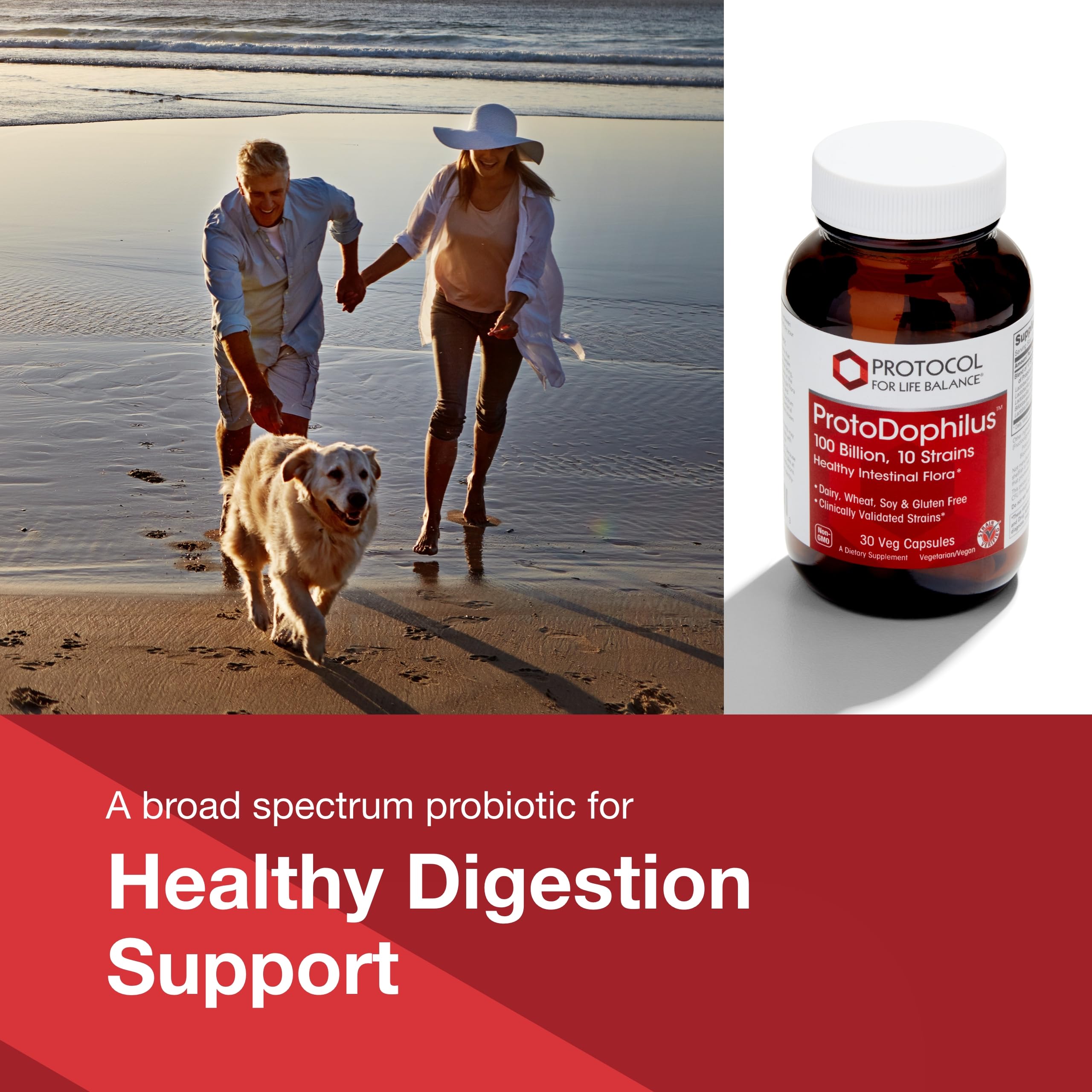 Protocol For Life Balance ProtoDophilus label detail with allergen information