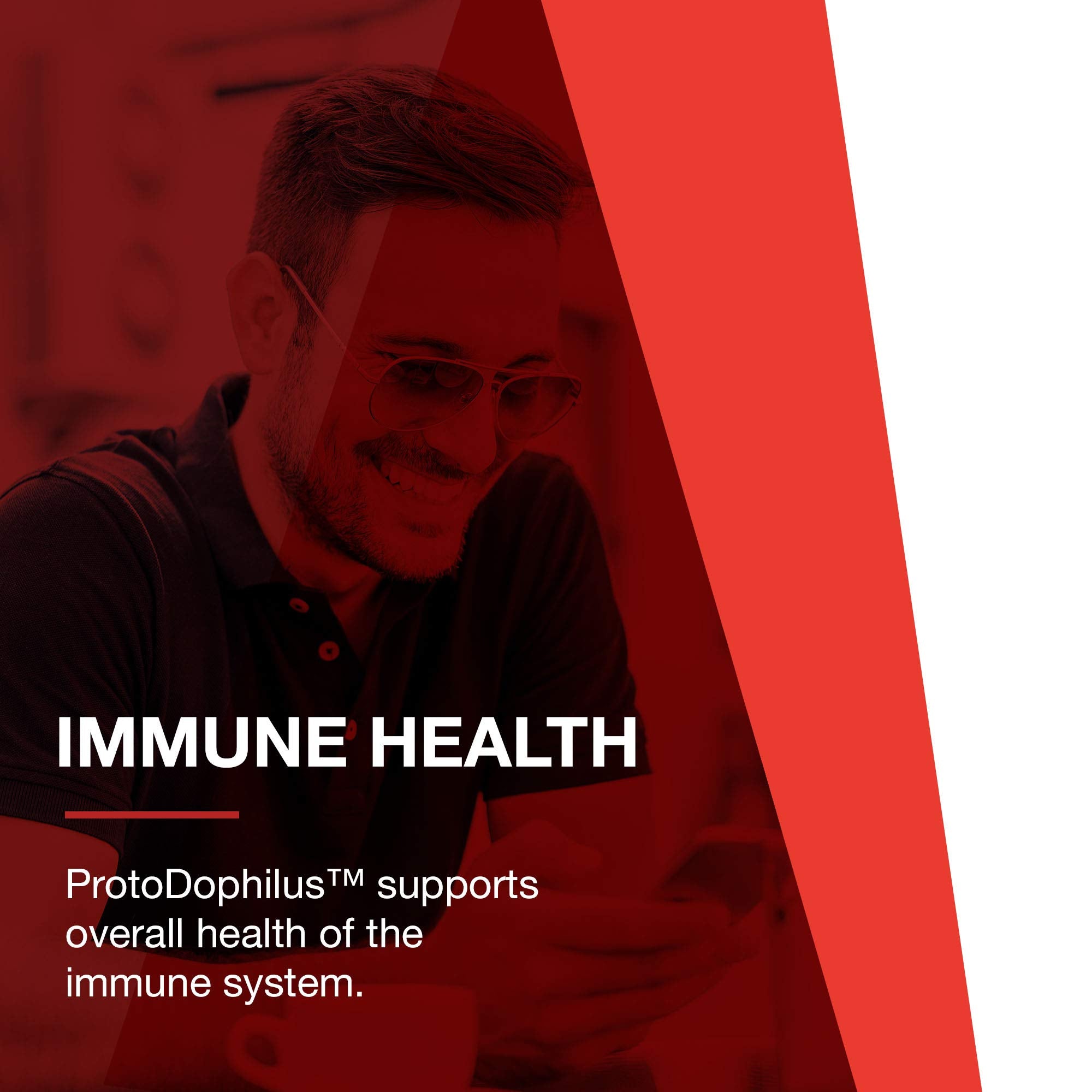 Vegan and gluten-free icons appear on ProtoDophilus packaging
