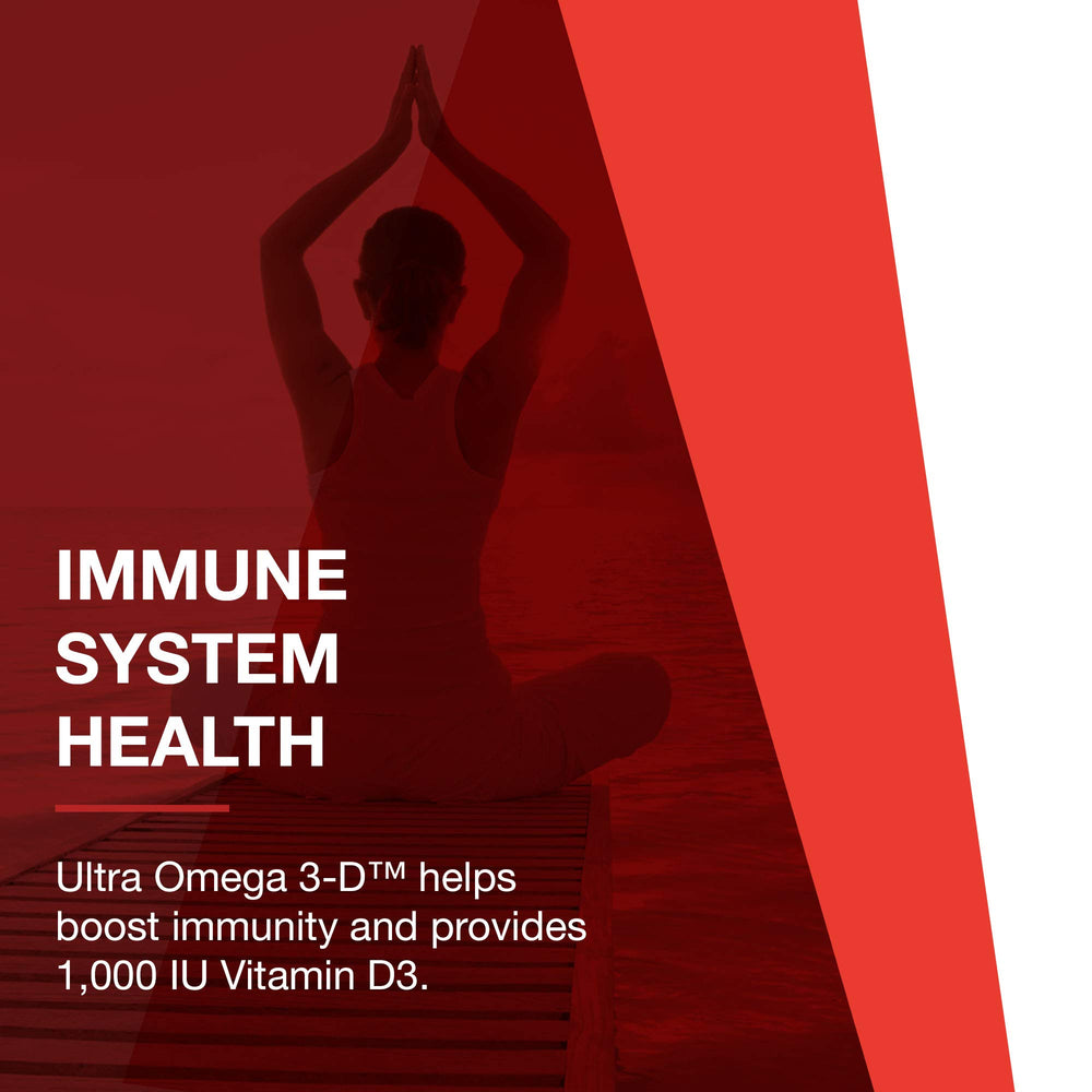 PROTOCOL FOR LIFE BALANCE Ultra Omega 3-D label notes non-GMO and halal certification.