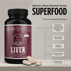 PROVA packaging close-up highlighting grass-fed liver capsules