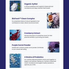 ProvaDent purple carrot powder detail showcases plant-based nutrition for gums.