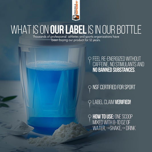 Proven4 Sport BCAA label showing 2-1-1 ratio for lean muscle maintenance