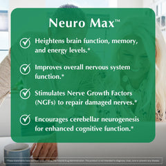 PROVITA Neuro Max label highlighting Acetyl L-Carnitine and Ginkgo benefits.