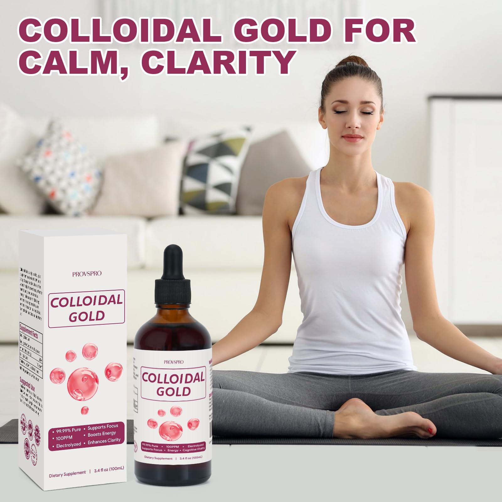 Provspro Colloidal Gold nanoparticles illustrate easy absorption for daily wellness