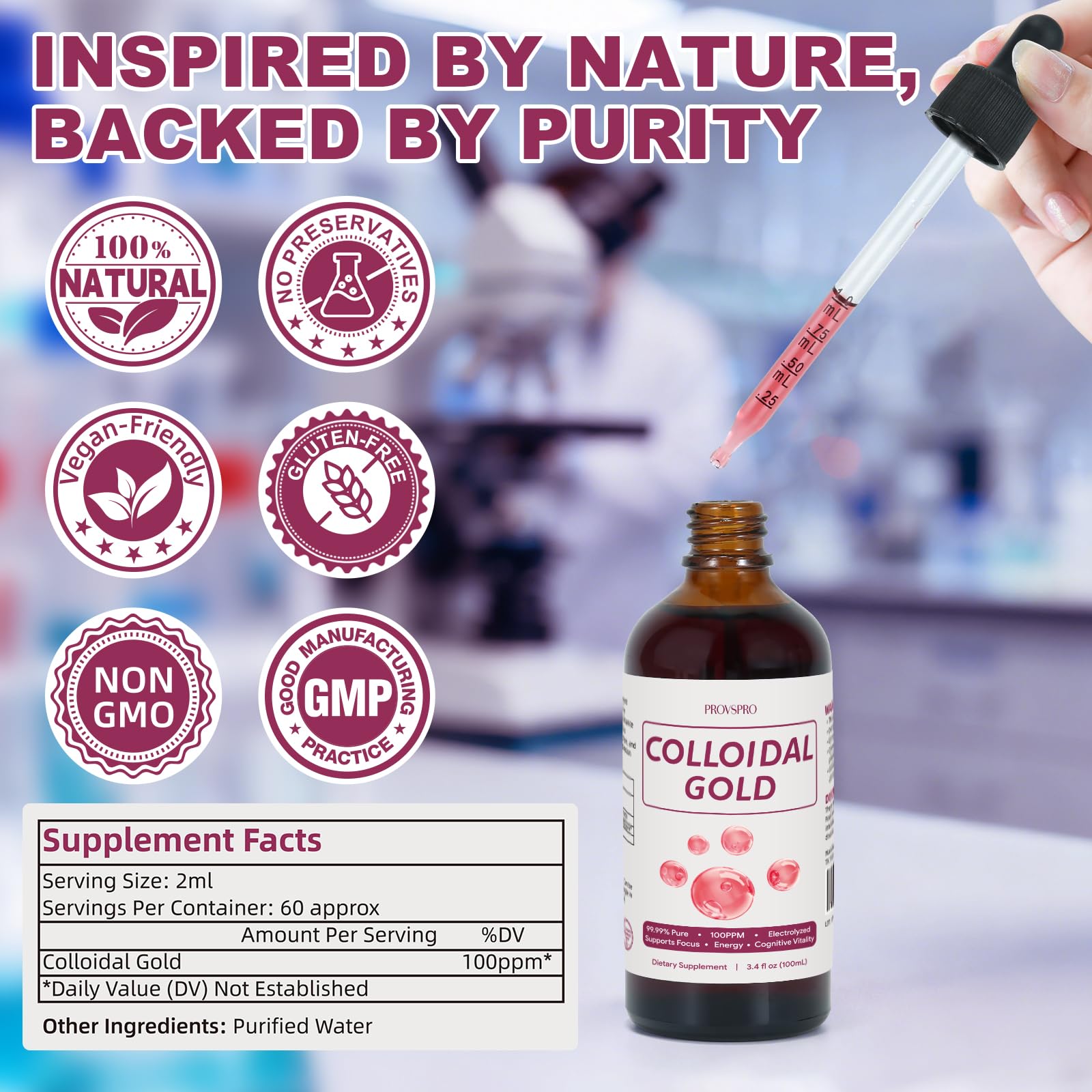 Provspro Colloidal Gold night-relaxation scene for a calm evening routine