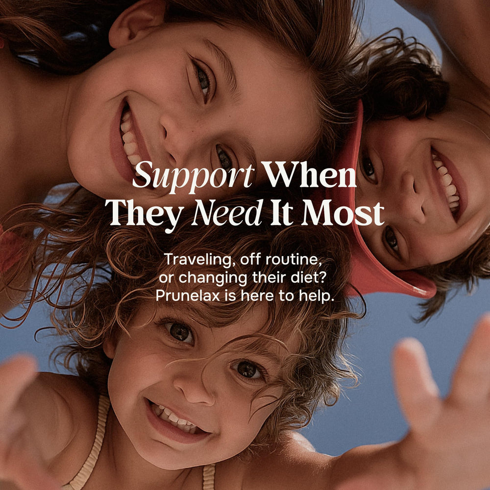 Prunelax Ciruelax vegan gluten-free icons indicating inclusive formula