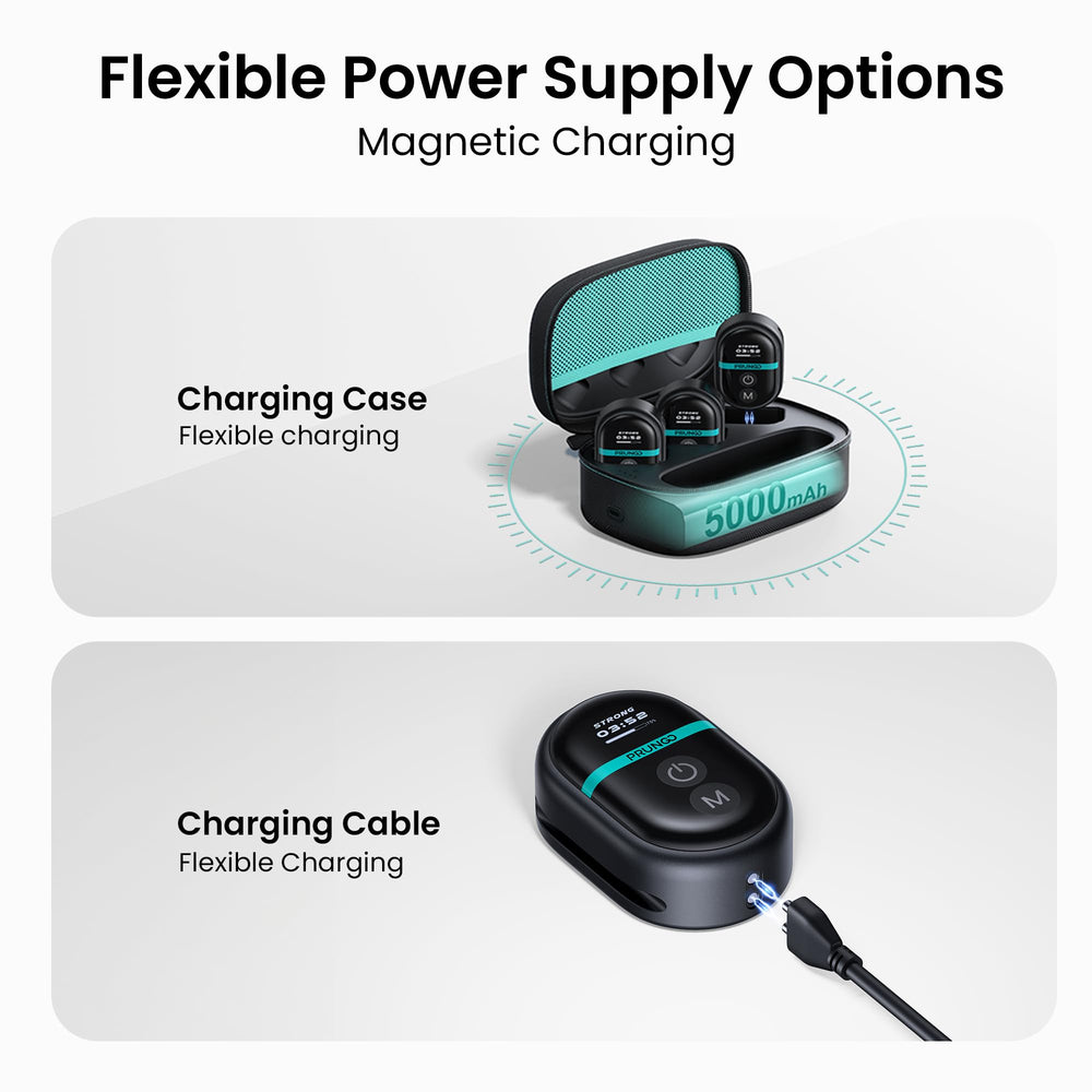 PRUNGO RLT300 charging cable included for easy recharges