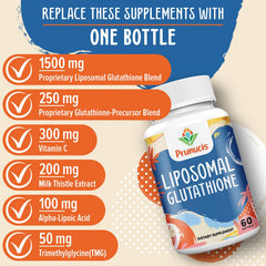 Prunucis Glutathione ingredients list highlights vitamin C and milk thistle