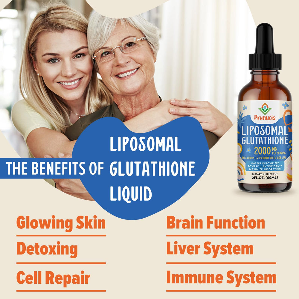 Prunucis Glutathione Liquid kitchen scene with bottle on countertop