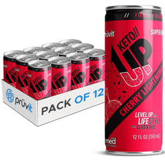 PRÜVIT Keto Up Cherry Lightning bottle for on-the-go keto energy