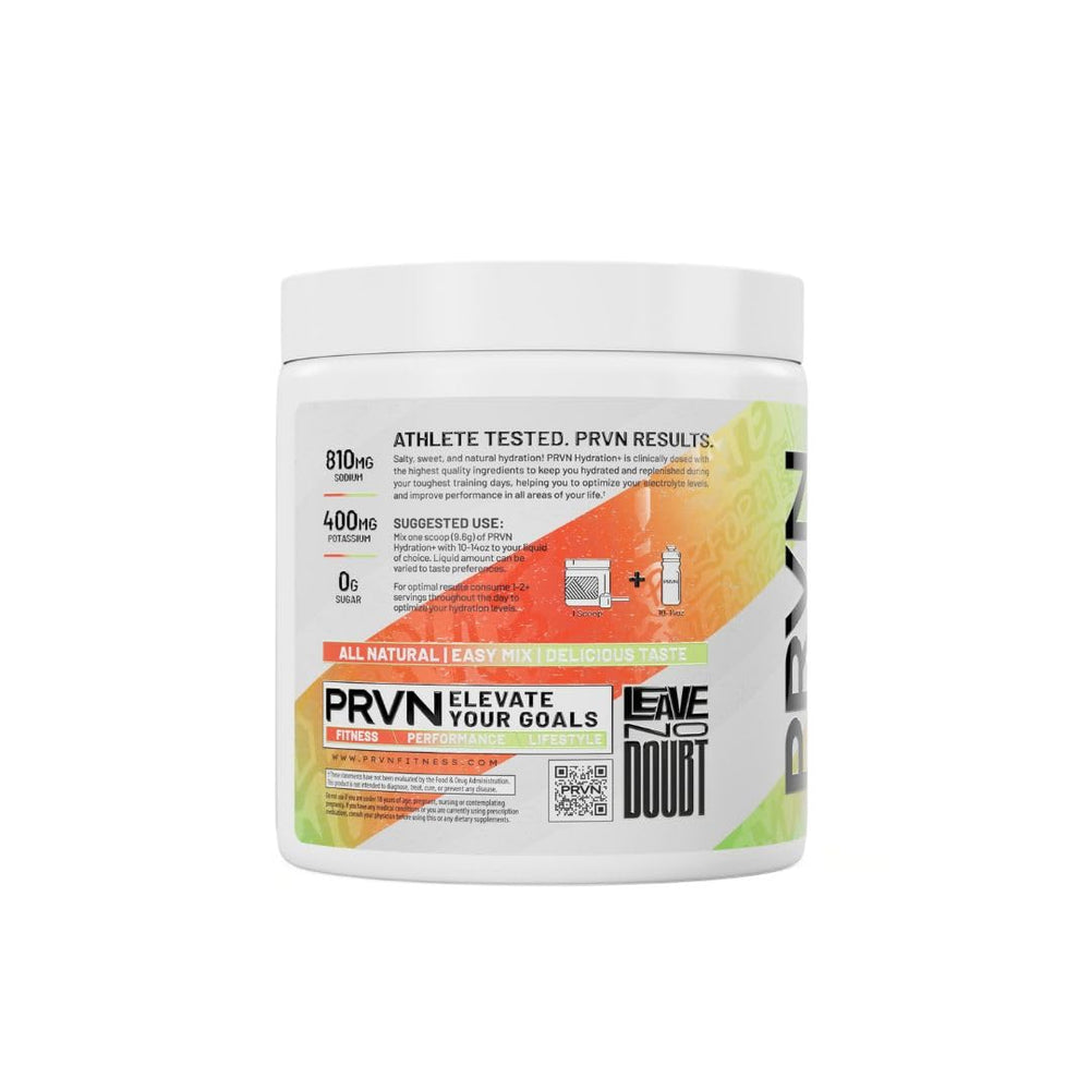 PRVN hydration powder scoop in Strawberry Kiwi flavor ready for mix