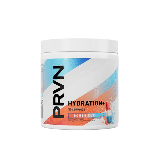 PRVN Performance Hydration bottle showcasing electrolyte balance for workouts.