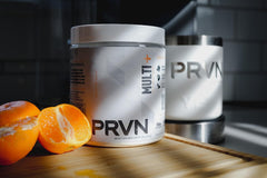 PRVN Performance Multi+ Greens ingredients view featuring Betta Berries and greens balance.