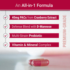 PRVNT Probiotics balance capsules support microbiome harmony for urinary health.