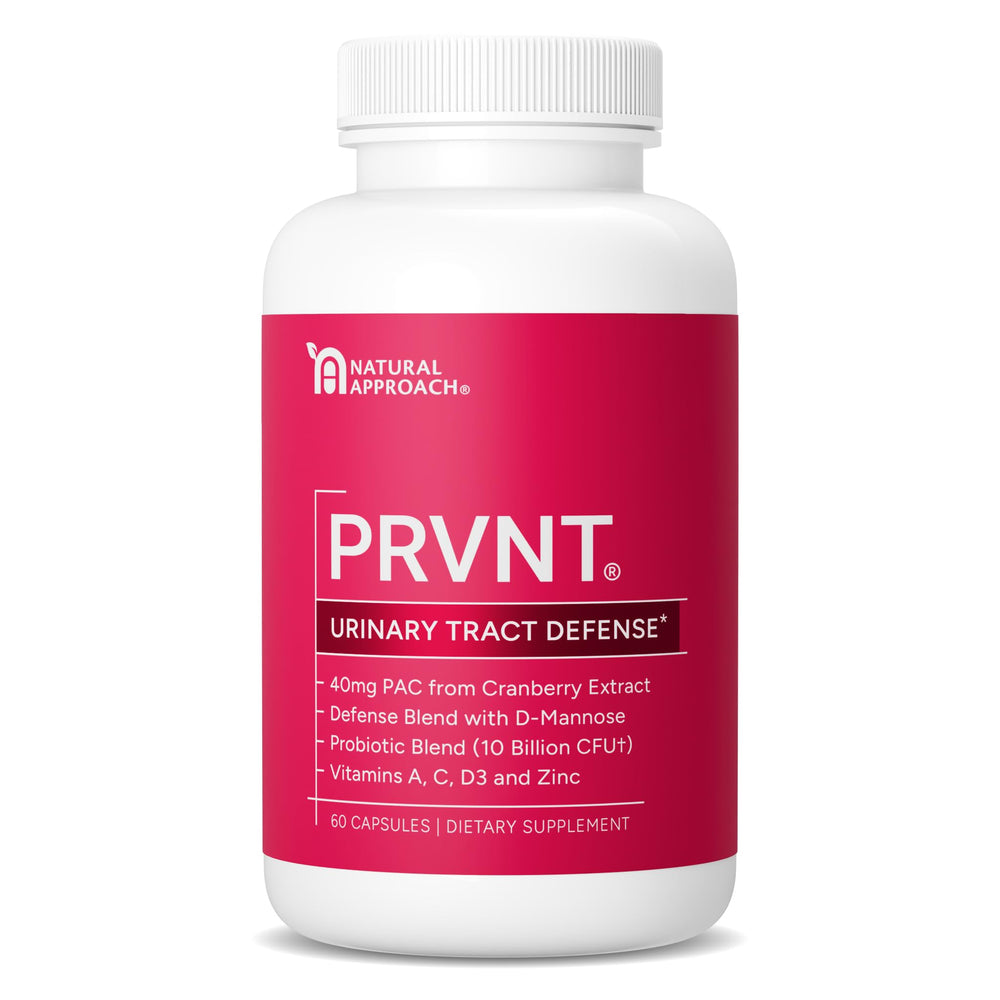 PRVNT Urinary Tract Defense bottle front promotes daily urinary health and prevention.
