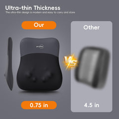 Pryfey massager on office chair illustrates home and work use.