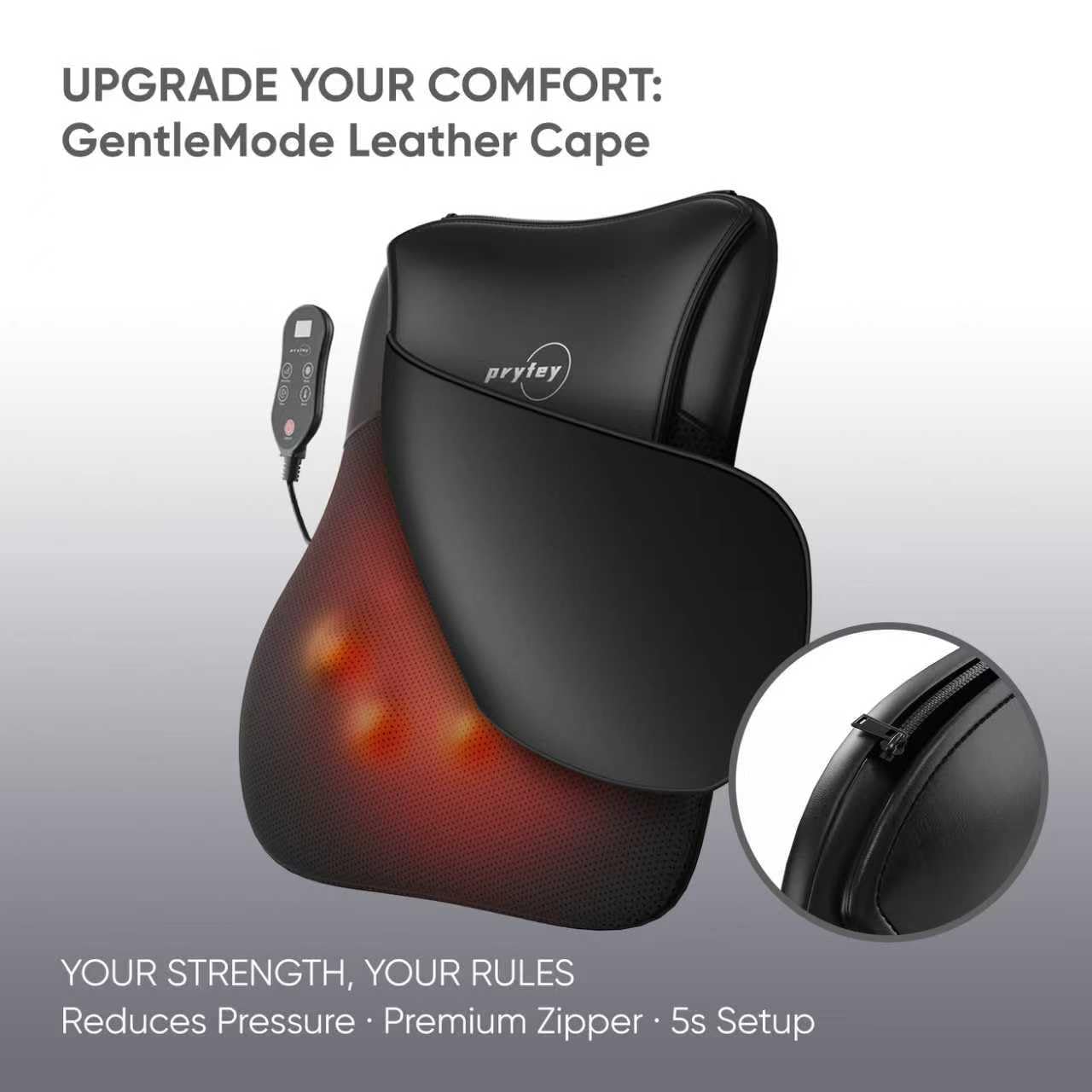 Pryfey back massager ultrathin design on chair for portable comfort.